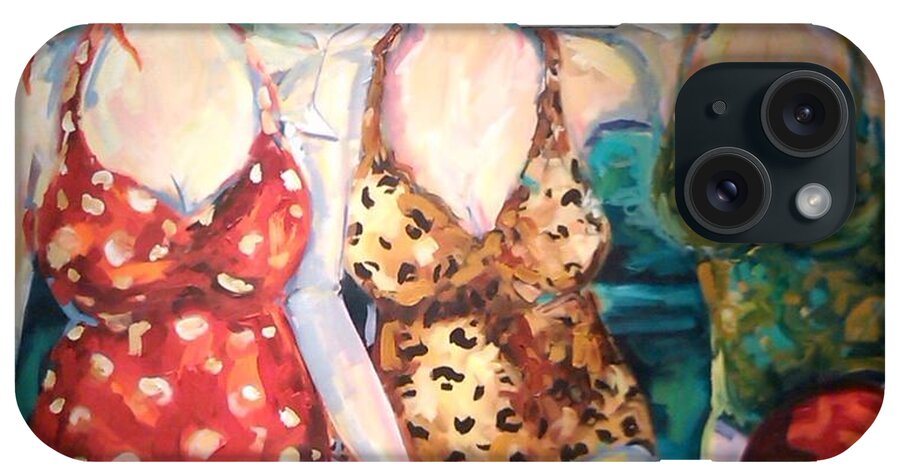 Figure iPhone Case featuring the painting Bathing beauties by Heather Roddy