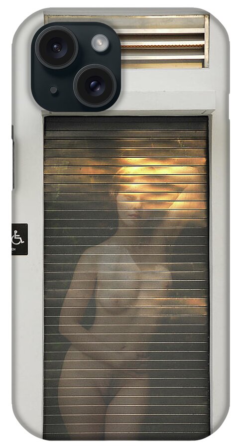  Nude Photographs iPhone Case featuring the photograph Bathroom Door Nude by Harry Spitz