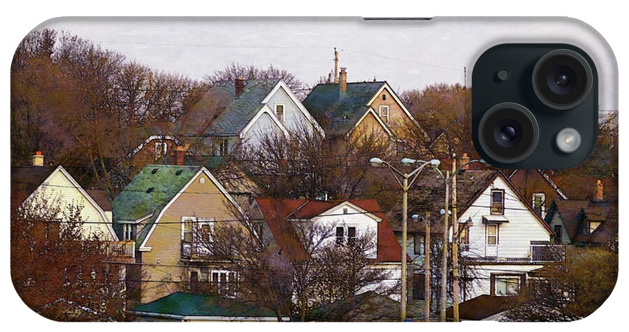 Bay View iPhone Case featuring the digital art Bay View Neighborhood by David Blank