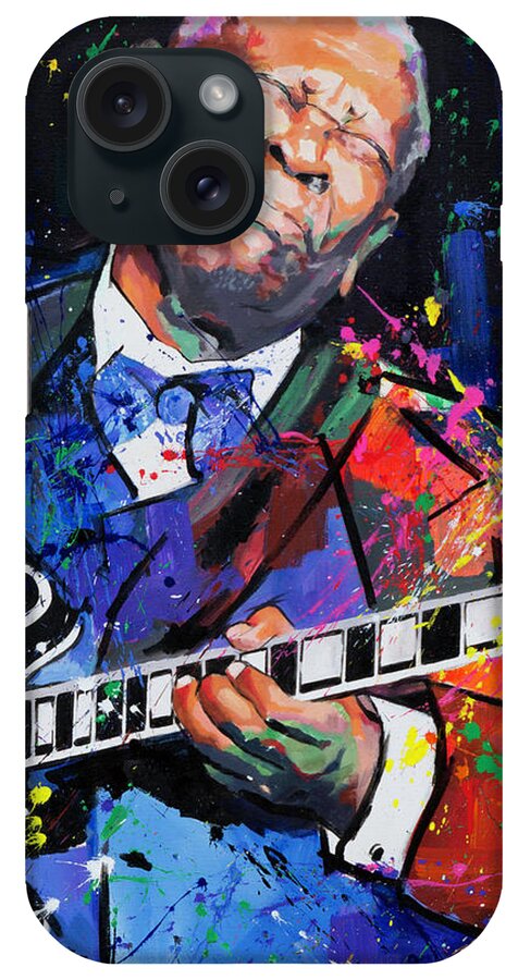 Bb King iPhone Case featuring the painting BB King Portrait by Richard Day