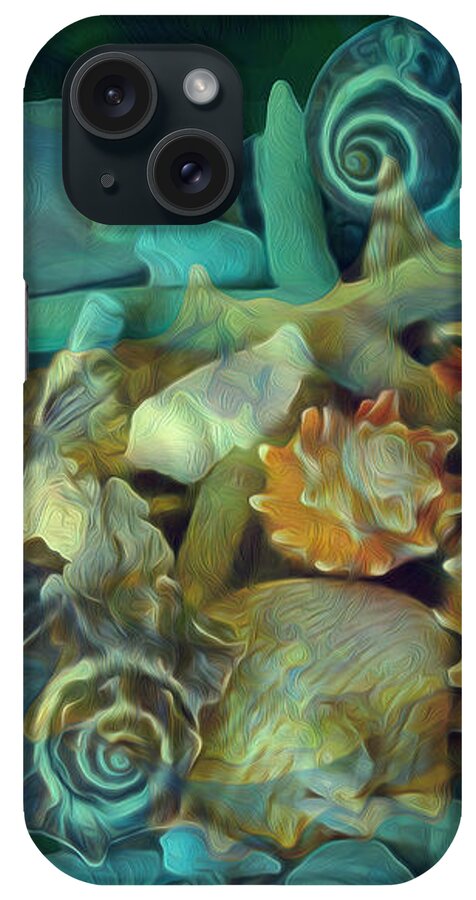 Shells iPhone Case featuring the mixed media Beach Beauty 10 by Lynda Lehmann