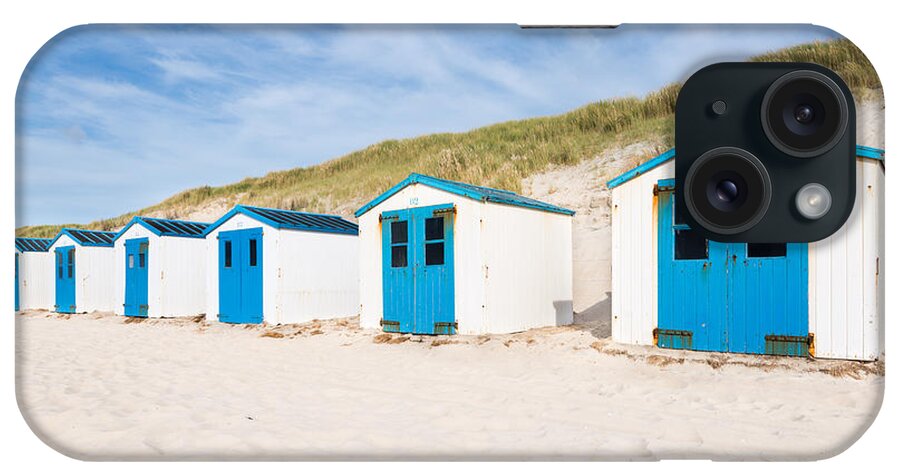 De Koog iPhone Case featuring the photograph Beach Cabin 61,62,63,... by Hannes Cmarits