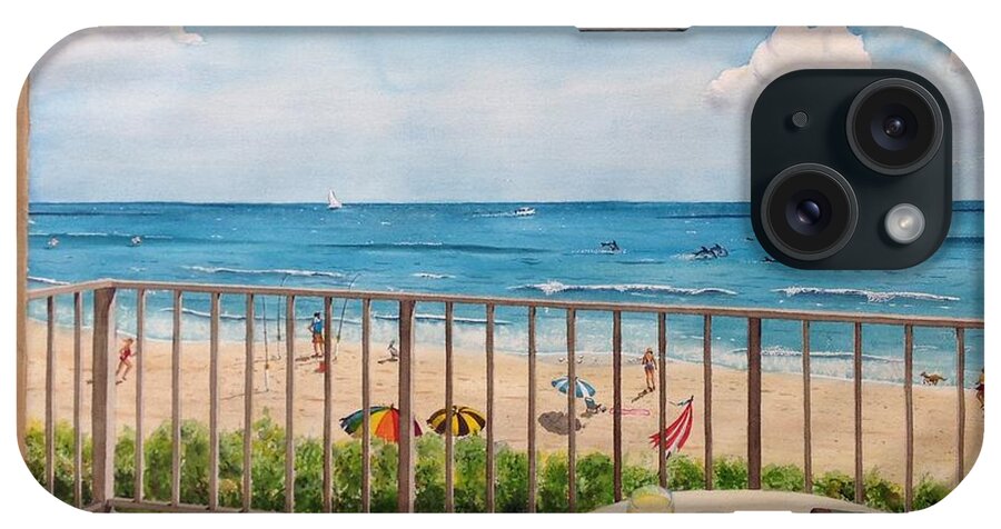 Ocean iPhone Case featuring the painting Beach Condo by Joseph Burger