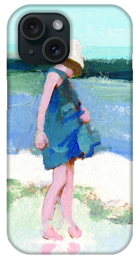 Beach Girl iPhone Case featuring the painting Beach Girl by J Reifsnyder