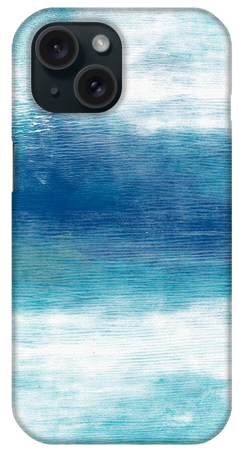 Abstract iPhone Case featuring the mixed media Beach Mood 2- Abstract Art by Linda Woods by Linda Woods