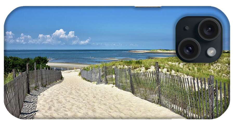 Cape Henlopen State Park iPhone Case featuring the photograph Beach Path at Cape Henlopen State Park - The Point - Delaware by Brendan Reals