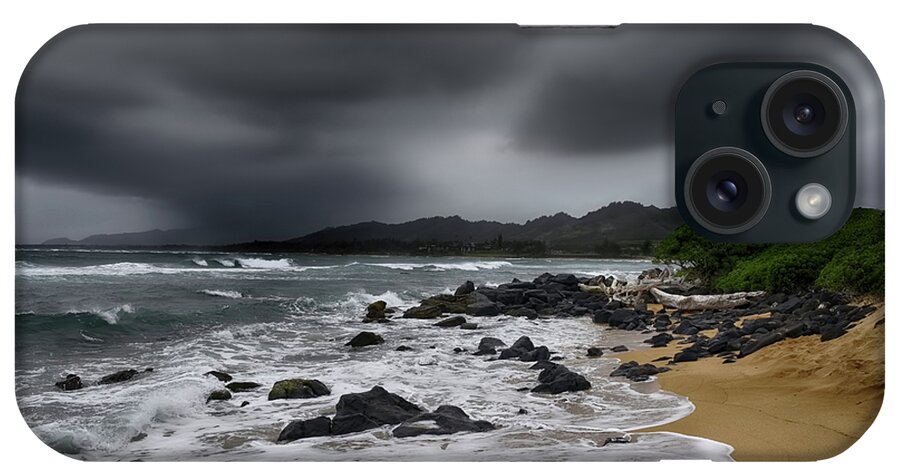 Beach Storm iPhone Case featuring the photograph Beach Storm by Steven Michael