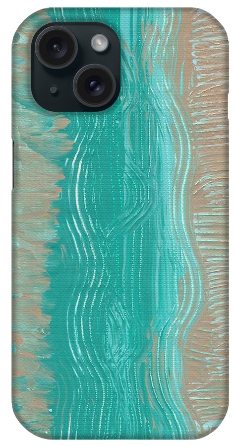Beach iPhone Case featuring the painting Beach stripes by Monica Martin