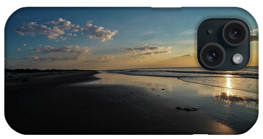 Georgia iPhone 15 Case featuring the photograph Beach Sunrise at Jekyll Island by Louis Dallara