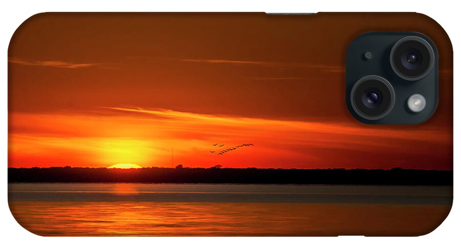 Sunset iPhone Case featuring the photograph Beach Sunset by Cathy Kovarik