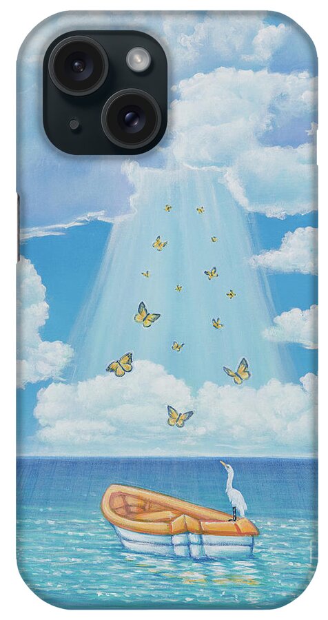 Seascape iPhone Case featuring the painting Beam Me UP by Elisabeth Sullivan