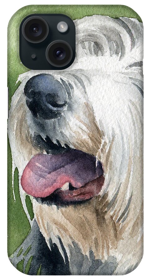 Bearded Collie iPhone Case featuring the painting Bearded Collie by David Rogers