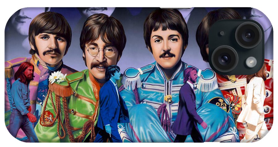 Beatles iPhone Case featuring the painting Beatles - Walk Away by Ross Edwards