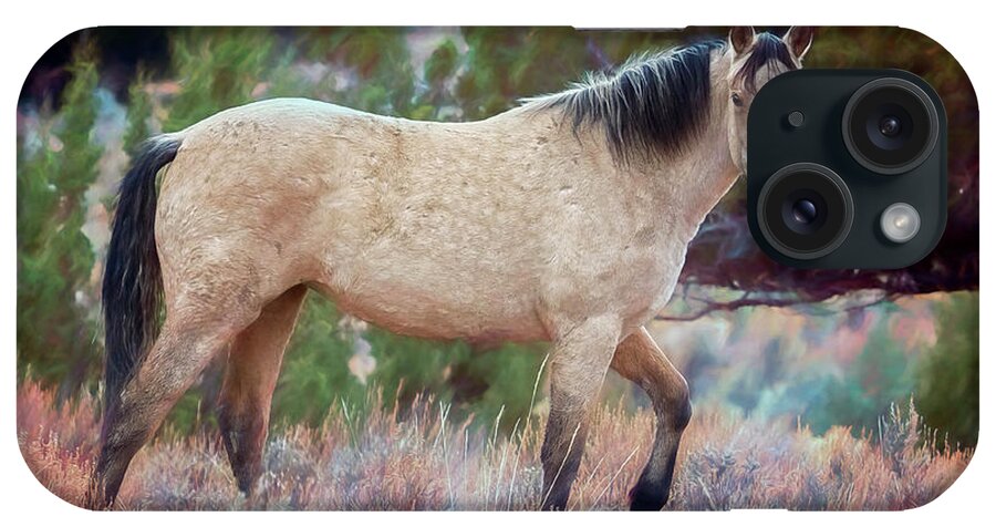 Wild Horse iPhone Case featuring the photograph Beautiful Buckskin by Belinda Greb