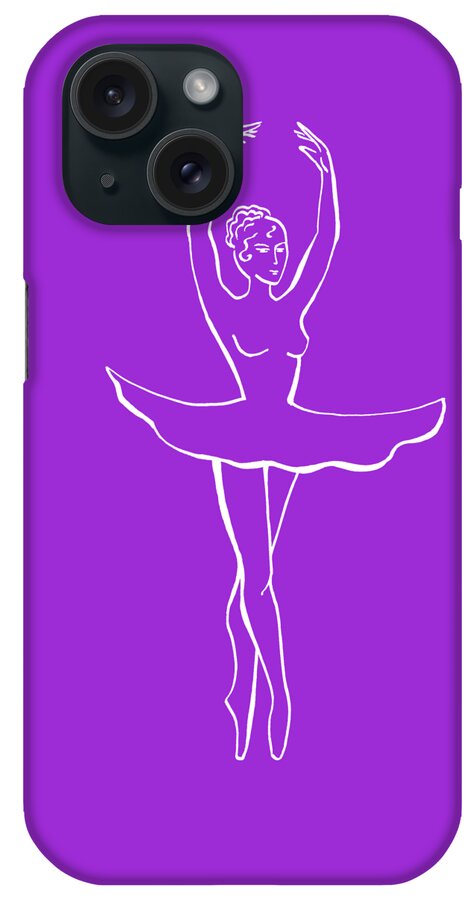 Ballerina iPhone Case featuring the painting Beautiful Dance Lines by Irina Sztukowski