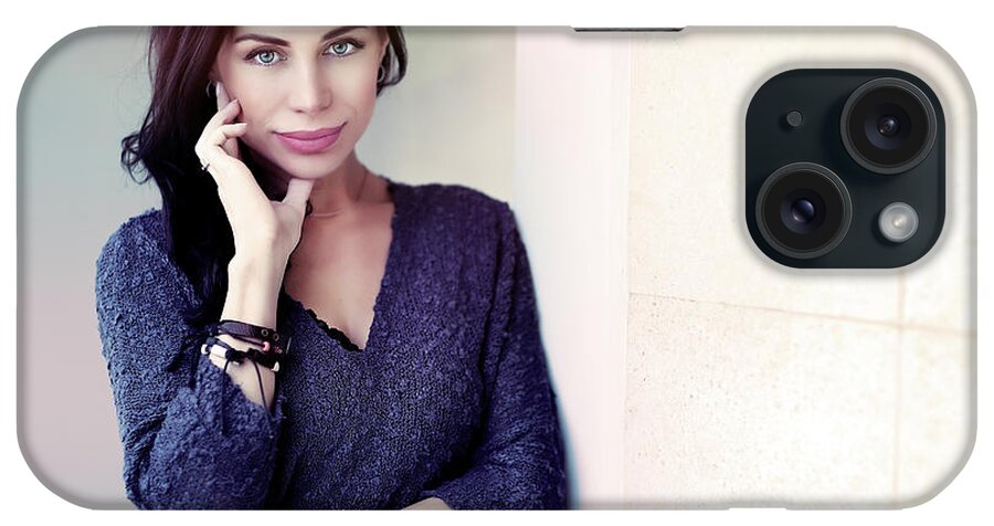 Adult iPhone Case featuring the photograph Beautiful gentle woman by Anna Om