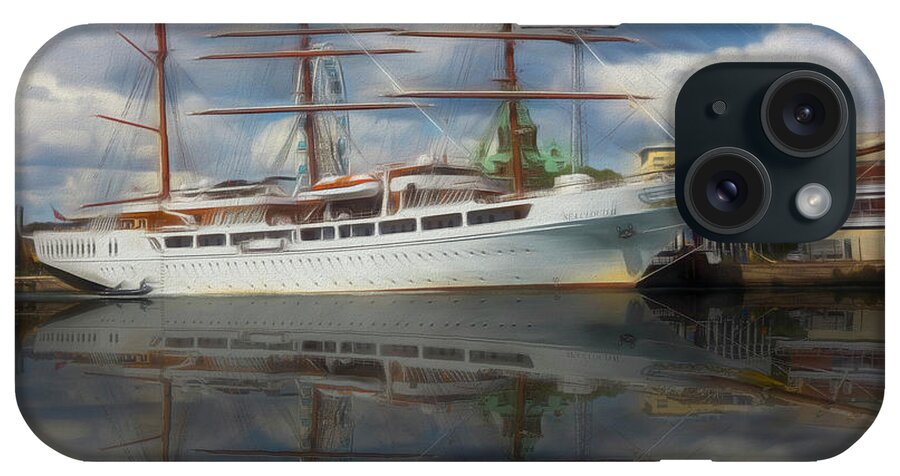 Boats iPhone Case featuring the photograph Beautiful Nautical Morning Watercolor Painting by Debra and Dave Vanderlaan