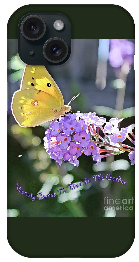 Butterfly iPhone Case featuring the photograph Beauty Comes To Visit by Barbara Dean
