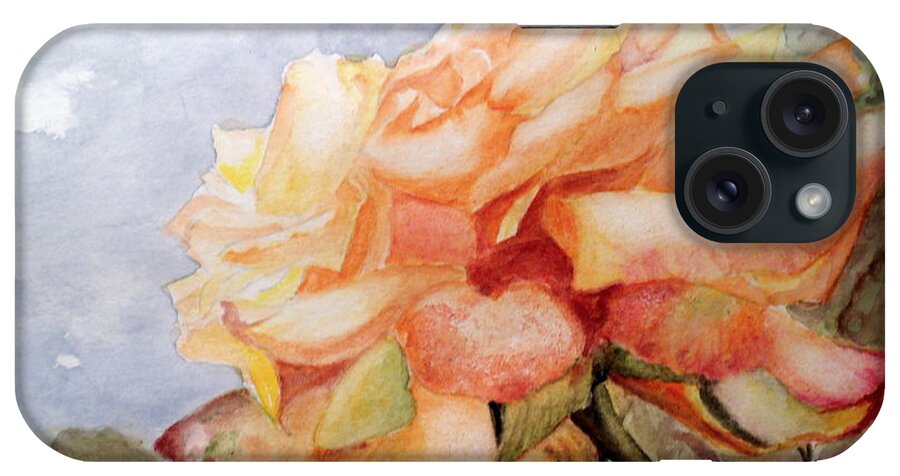 Roses iPhone Case featuring the painting Beauty in Yellow by Carol Grimes