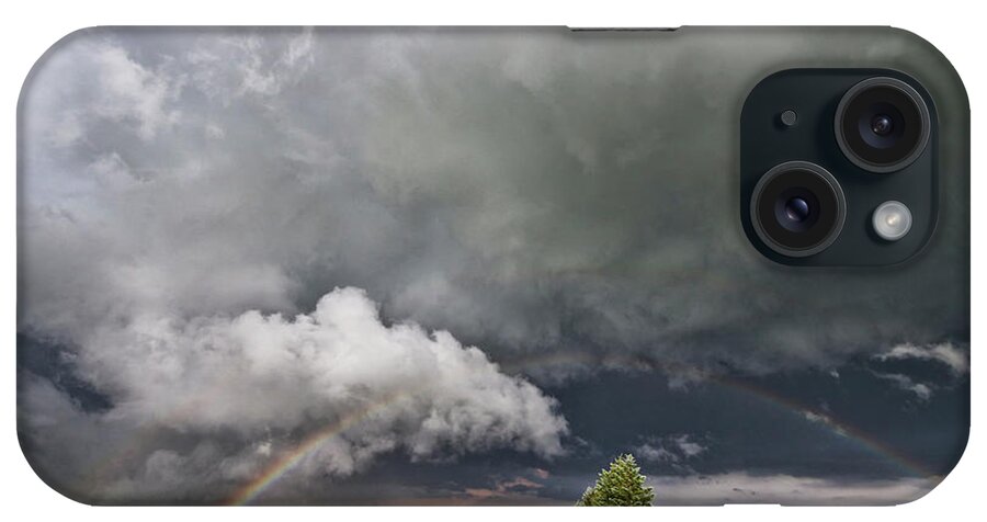 Rainbow iPhone Case featuring the photograph Beauty within Darkness by Ryan Crouse