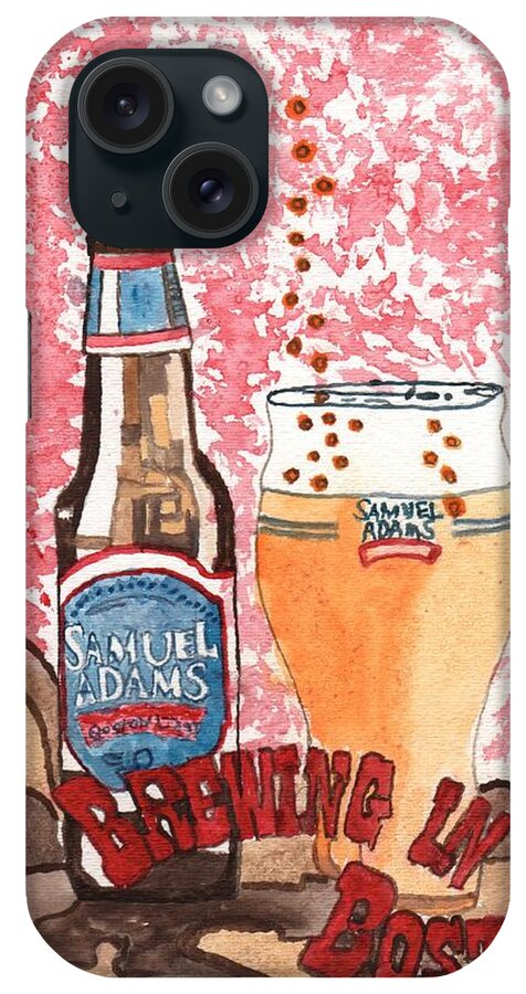 Beer iPhone Case featuring the painting Beer from a bottle no.6 by Connie Valasco