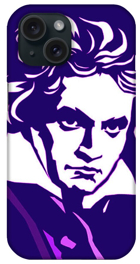 Beethoven iPhone Case featuring the digital art Beethoven Classique One Radio Paris by Ran Andrews