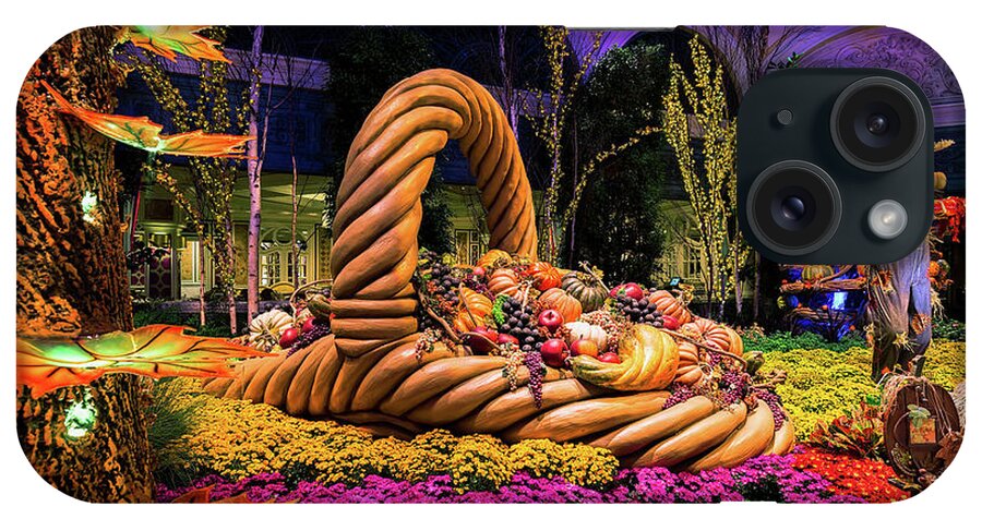 Bellagio Conservatory iPhone Case featuring the photograph Bellagio Harvest Show Basket and Scarecrow 2016 by Aloha Art