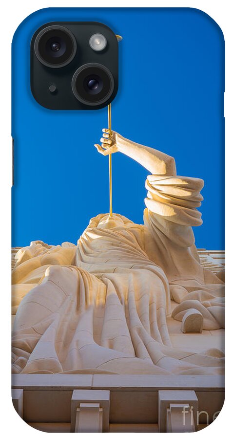 America iPhone Case featuring the photograph Below the Angel by Inge Johnsson