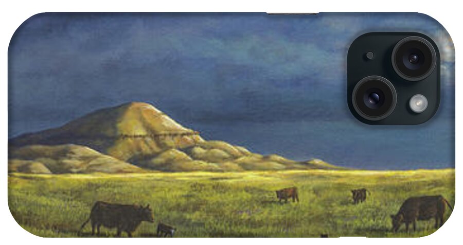 Belt iPhone Case featuring the painting Belt Butte Spring by Kim Lockman