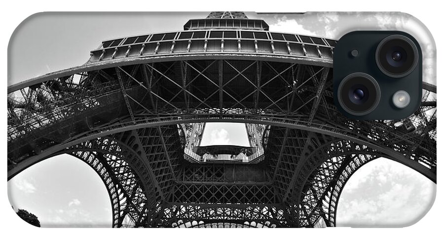 Black And White iPhone Case featuring the photograph Bendy Eiffel by Matt MacMillan