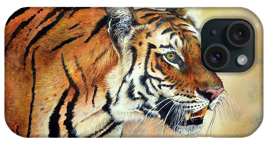 Bengal Tiger iPhone Case featuring the painting Bengal Tiger by Paul Dene Marlor