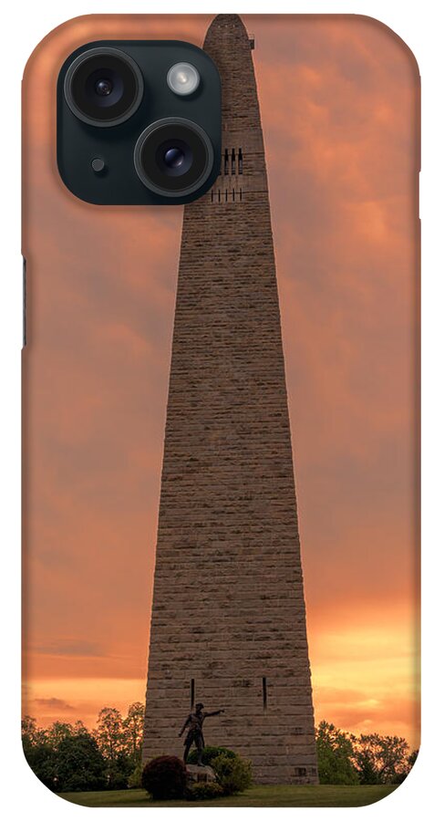 Bennington iPhone Case featuring the photograph Bennington Battle Monument Sunset by Stephen Stookey