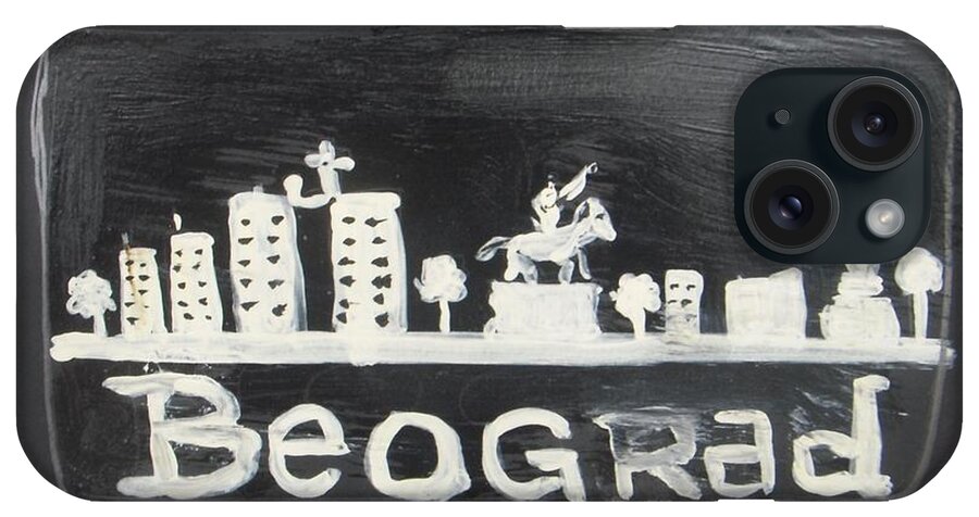 Beograd iPhone Case featuring the painting Beograd - Belgrade by Vesna Antic