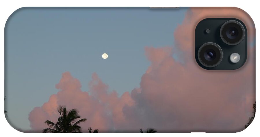 Richard Reeve iPhone Case featuring the photograph Bermuda Morning Moon by Richard Reeve