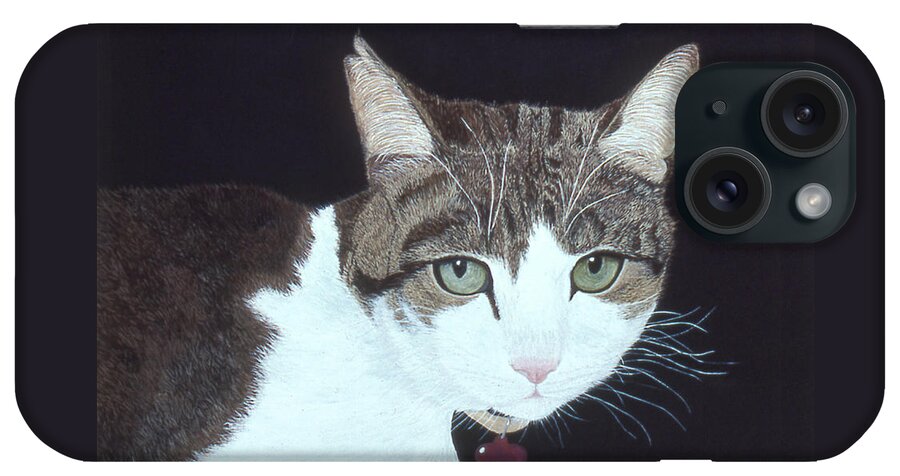 Karen Zuk Rosenblatt Art And Photography iPhone Case featuring the painting Best Cat by Karen Zuk Rosenblatt