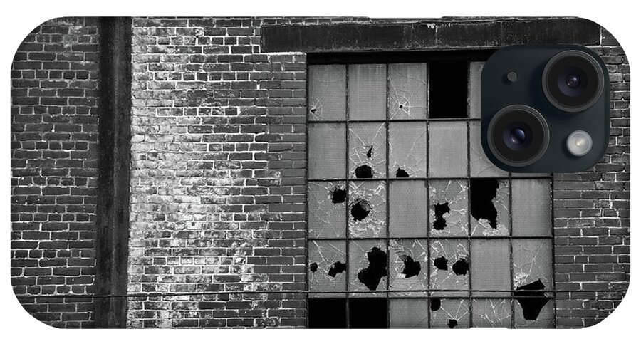 Window iPhone Case featuring the photograph Bethlehem Steel Window by Jennifer Ancker