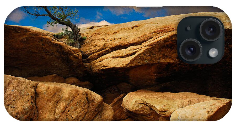 Harry Spitz iPhone Case featuring the photograph Between a Rock and a Hard Place by Harry Spitz