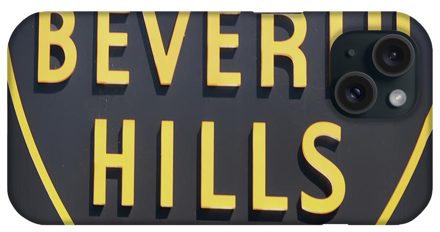 Beverly Hills iPhone Case featuring the digital art Beverly Hills Sign by Mindy Sommers