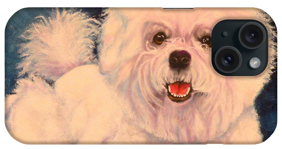 Bichon Frise iPhone Case featuring the painting Bichon Frise by Susan A Becker