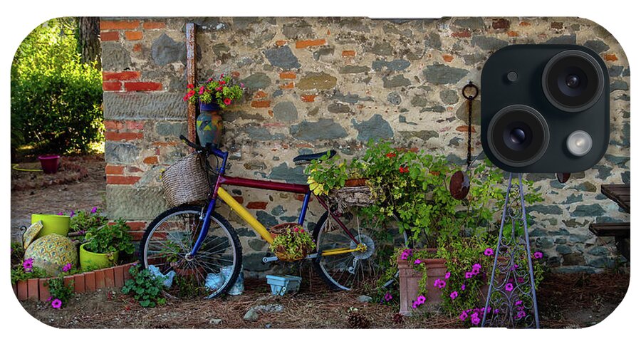 Bicycle iPhone Case featuring the photograph Bicycle, Tuscan Backyard by Aashish Vaidya