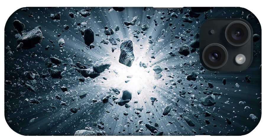 Asteroids iPhone Case featuring the photograph Big Bang explosion in space by Johan Swanepoel