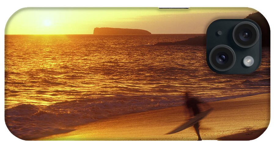 Hawaii iPhone Case featuring the photograph Big Beach Surfer by John Burk