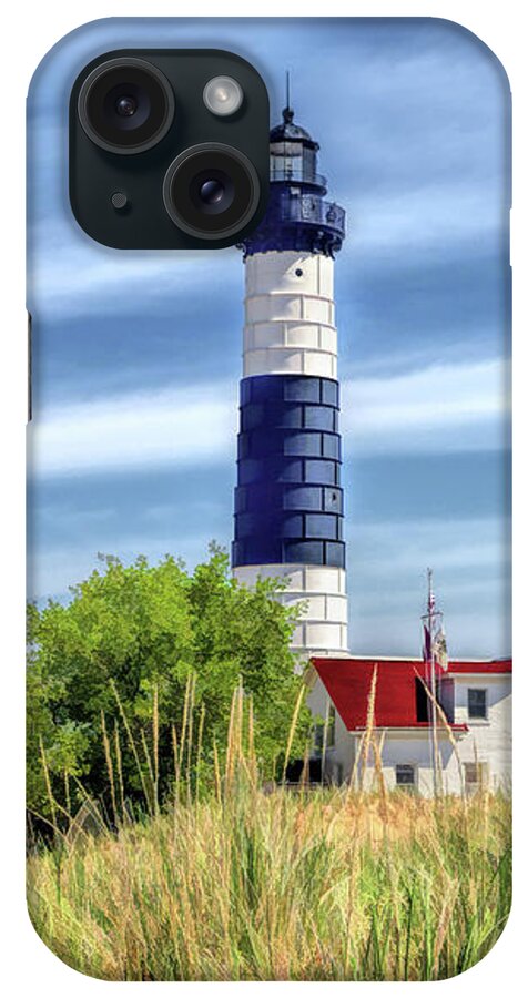 Big Sable Point iPhone 15 Case featuring the painting Big Sable Point by Christopher Arndt