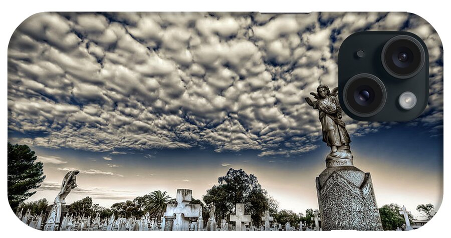 Cemetery iPhone Case featuring the photograph Big Sky by Wayne Sherriff