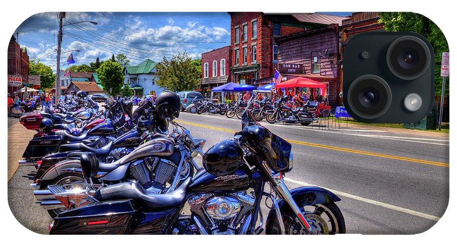 Bikes And Brews In The Adk iPhone Case featuring the photograph Bikes and Brews in the ADK by David Patterson