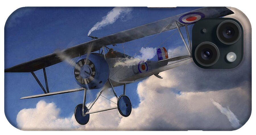 Billy Bishop iPhone Case featuring the digital art Billy Bishop - WWI Ace Pilot by Ken Morris