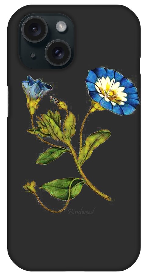 Convolvulus Tricolor iPhone Case featuring the digital art Bindweed by Asok Mukhopadhyay
