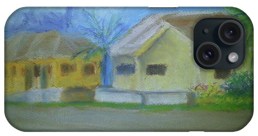 Buildings iPhone Case featuring the pastel Birch Tree Hill Road by Jerome Wilson