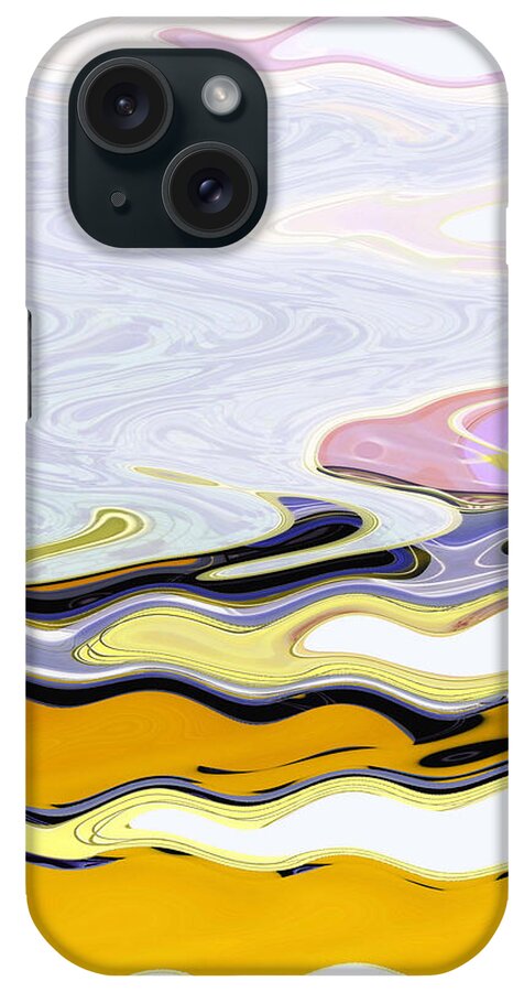 Abstract iPhone Case featuring the digital art Birds and Beach by Lenore Senior