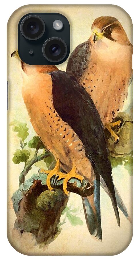 Bird iPhone Case featuring the mixed media Birds of Prey 1 by Charmaine Zoe
